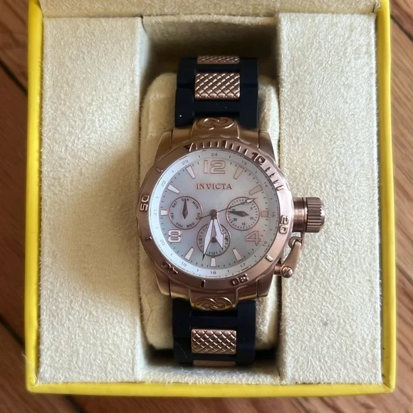 INVICTA Watch Pro Diver Rose Gold Corduba LadyModel 1703 - Ladies Watch Quartz